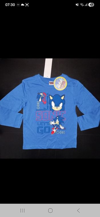Tee shirt sonic