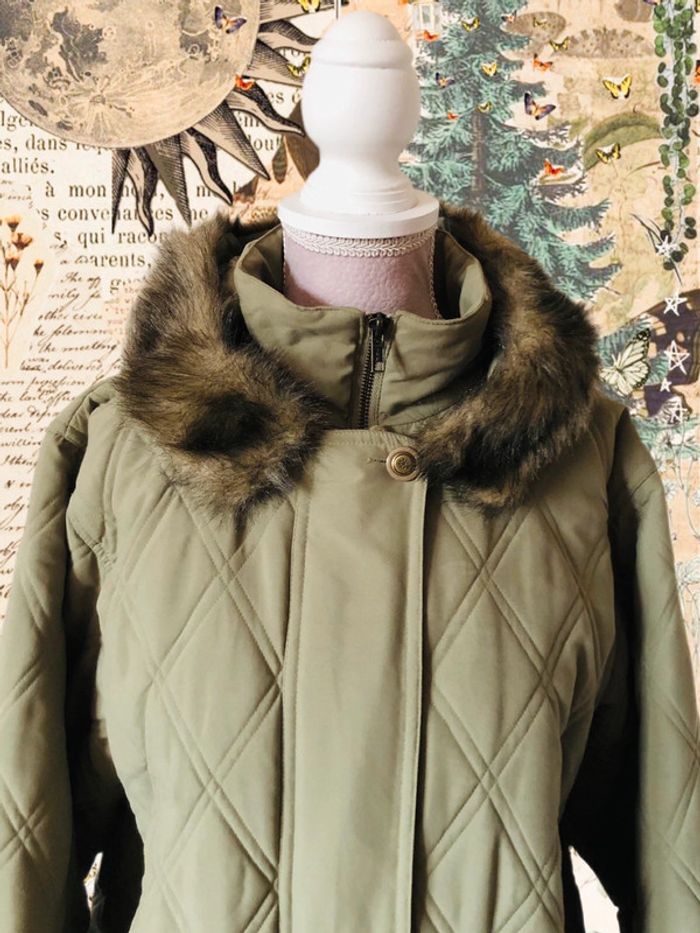 🍁🍃Parka vintage années 90 kaki vert olive green vintage 90s parka🍃🍁 - photo numéro 2
