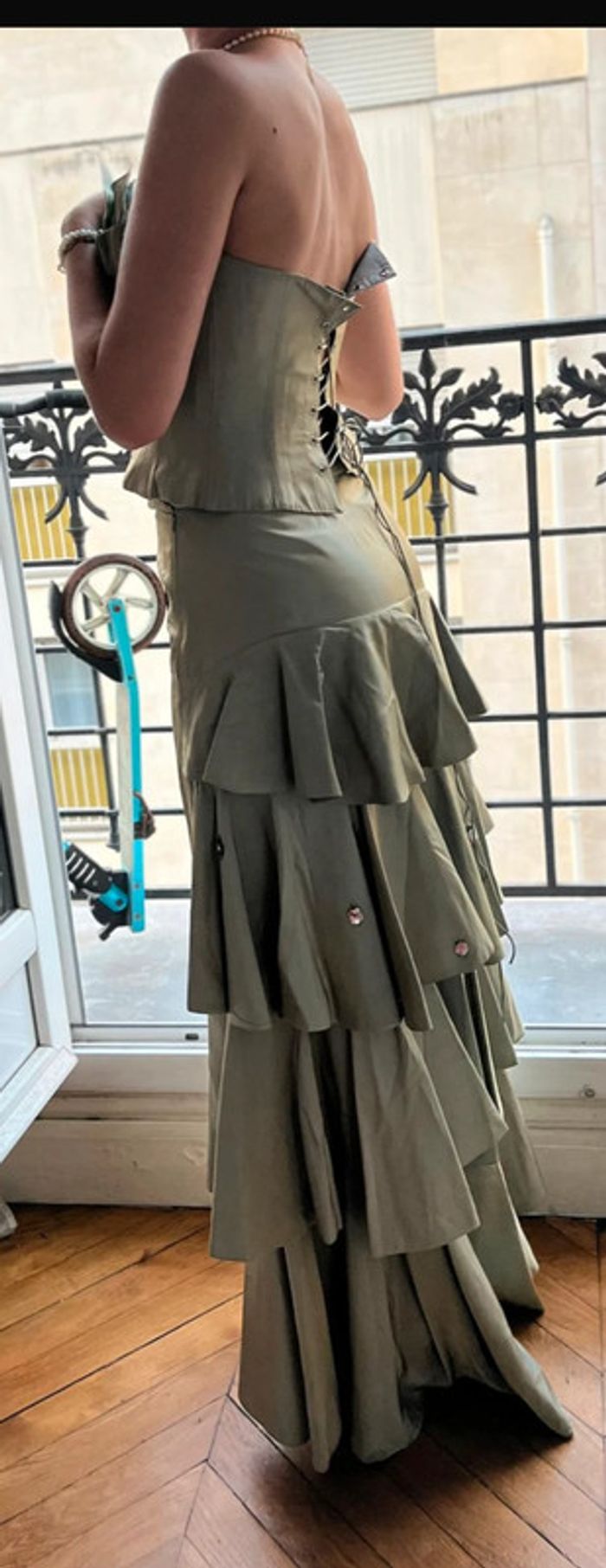 Neuve! Sublime ensemble de soirée Claudine Elbaz couture Taille 38 (650€ en boutique) - photo numéro 5