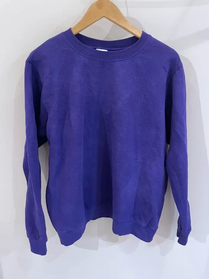Crewneck Gildan plain full purple L womens