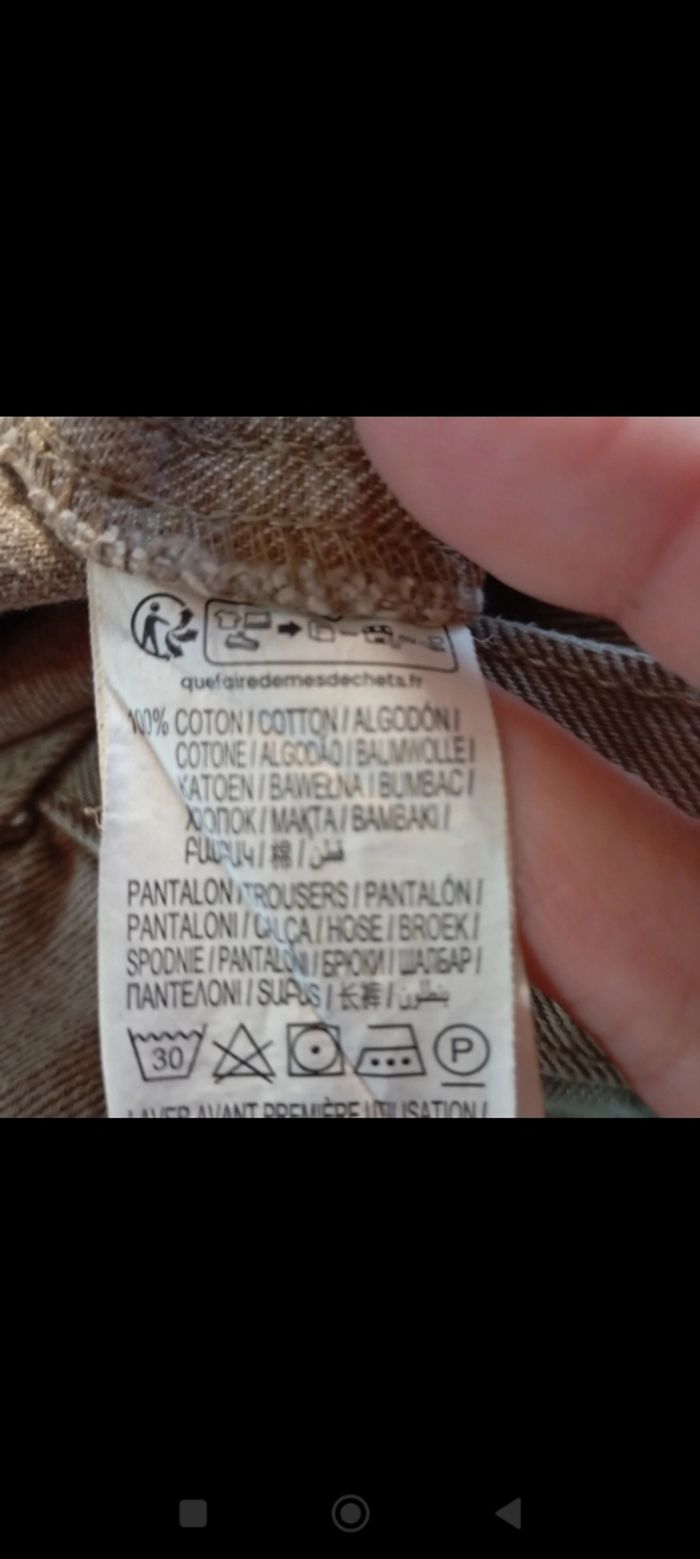 Jeans homme style baggy beige taille M - photo numéro 9