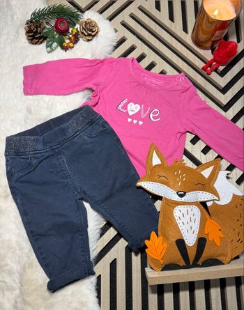 Ensemble pull & jeans fille • 6 mois 