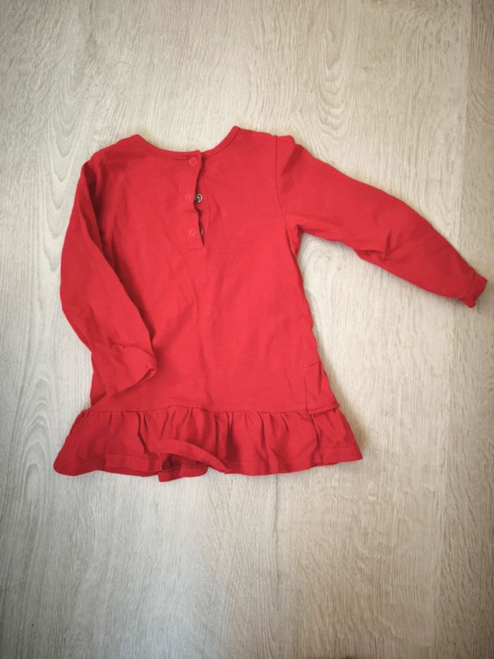 Robe tunique rouge fille printemps automne - photo numéro 2