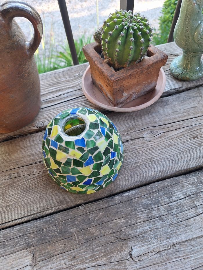 Abat jour platre et carreaux de céramique - photo numéro 3