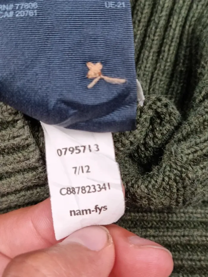 Pull col châle Tommy Hilfiger kaki L Hommes - photo numéro 9