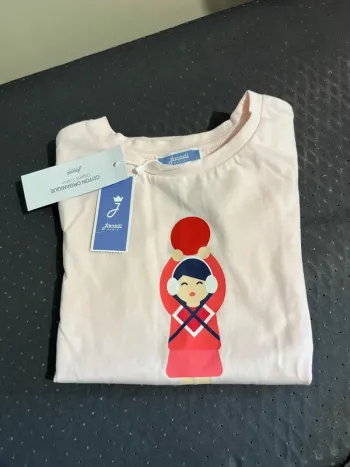 6 ans - neuf tee shirt rose pale Japon - Jacadi
