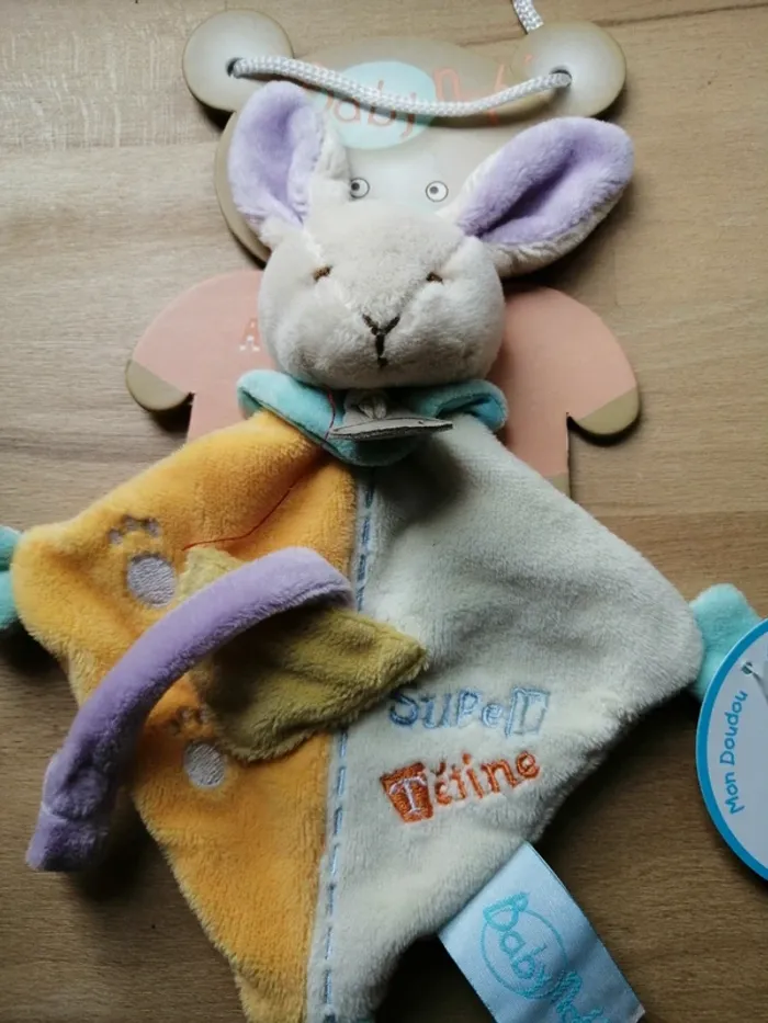 baby Nat  Doudou attache tétine lapin super tétine - photo numéro 2