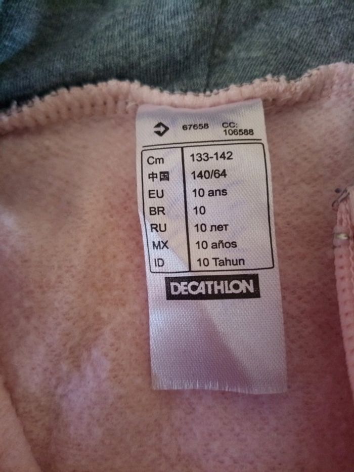 🍓 Sweat zippé 10 ans rose clair🍓 - photo numéro 5