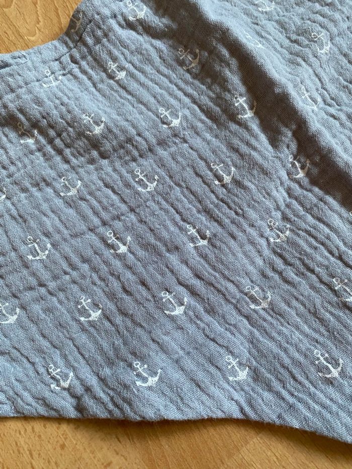 Foulard gris  motif ancre - photo numéro 2