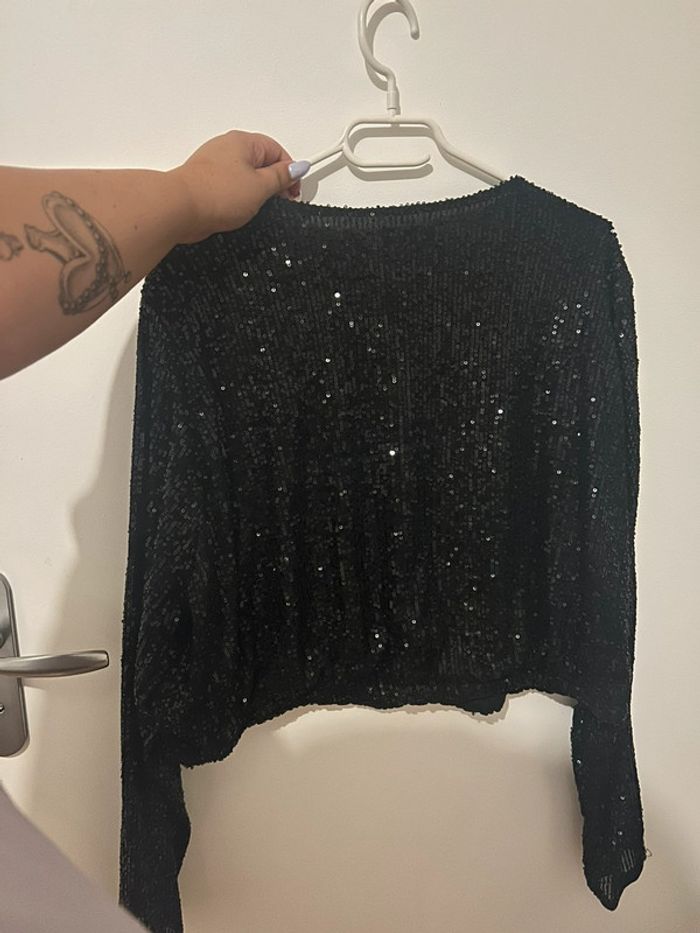 Blouse à paillettes H&M taille XXL - 44 - photo numéro 2
