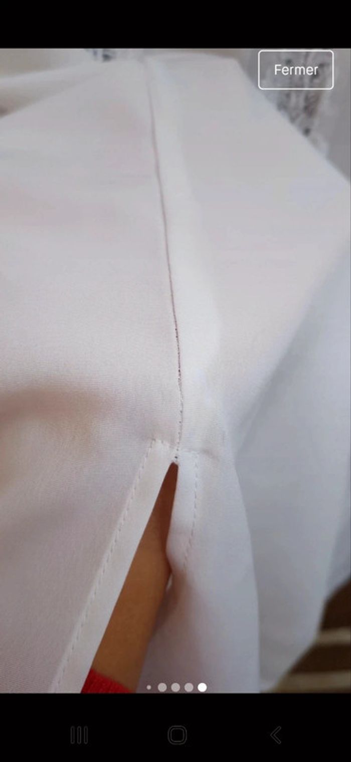 Blouse femme blanche avec de la dentelle - photo numéro 6