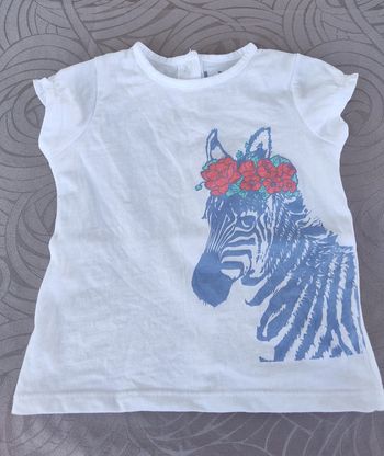 Tee-shirt zèbre 6 mois