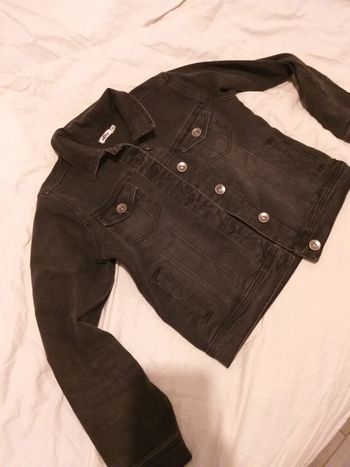 Veste en jean noir