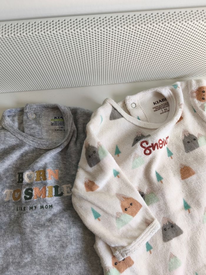 Lot de 2 pyjamas 1 mois - photo numéro 2
