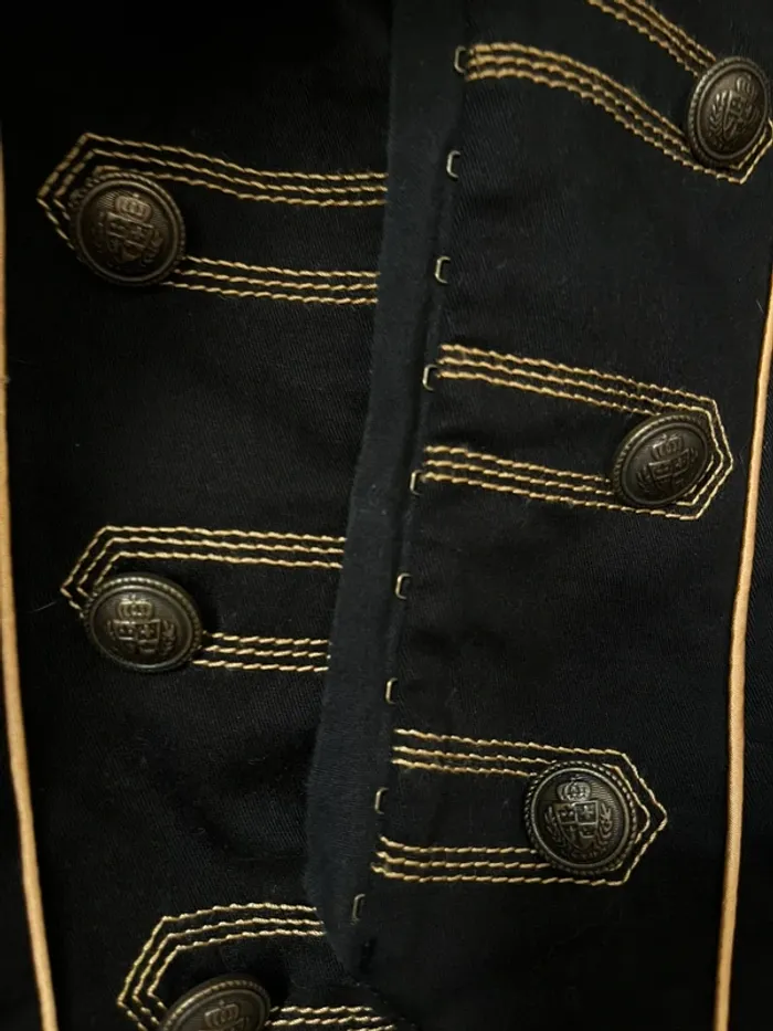 Veston noir et brodé noir / Vintage HM , très bon état / taille 42 - photo numéro 8