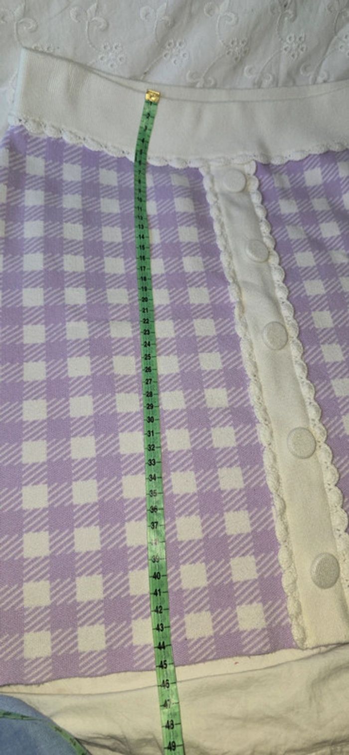 Jupe Maje Jimmy parme gingham Taille 40 - photo numéro 12