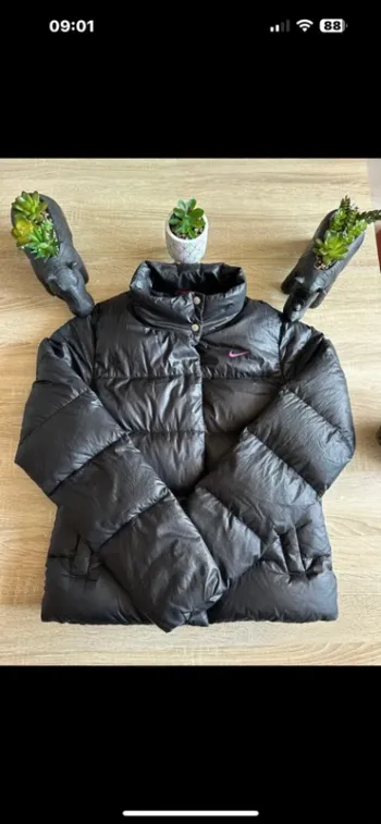 Veste doudoune Nike 550 logo brodé rose taille S