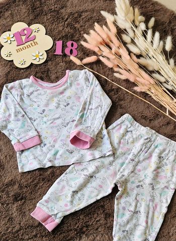 Pyjama deux pièces  coton licorne 18 mois