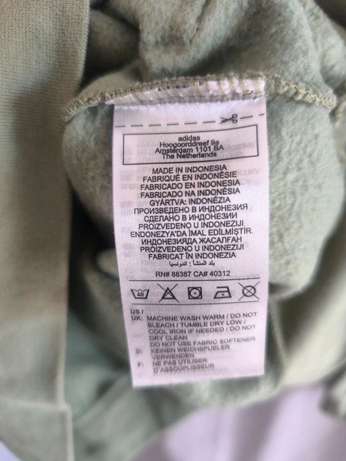 Sweat adidas vert clair taille S très bon état - photo numéro 8