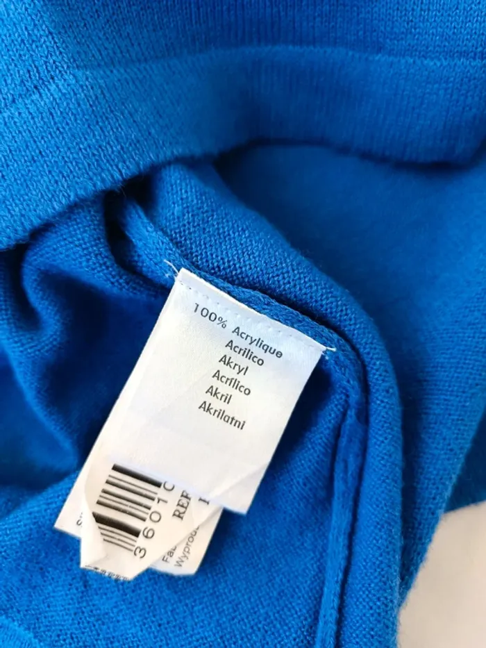Petite robe en maille bleue taille 36 - photo numéro 8