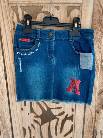 Jupe en jean sequins T 8 ans Orchestra