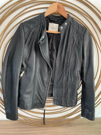 Veste en cuir Mango TS