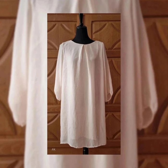Robe à longue manche beige crème H&M taille 44