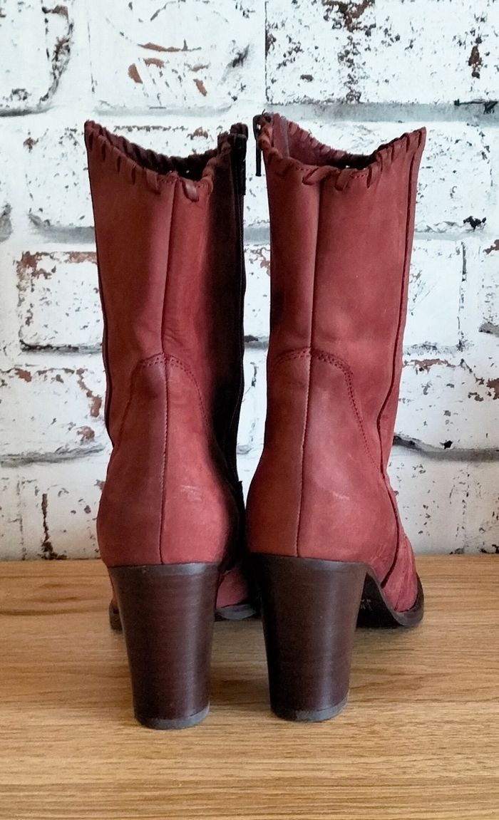Bottines San Marina cuir bordeaux 40 - photo numéro 4