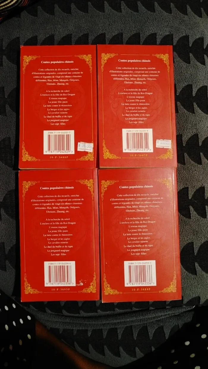 Lot de 4 livres compte populaire chinois littérature étrangère - photo numéro 2
