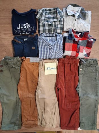 Lot vêtements 18 mois garcon TBE