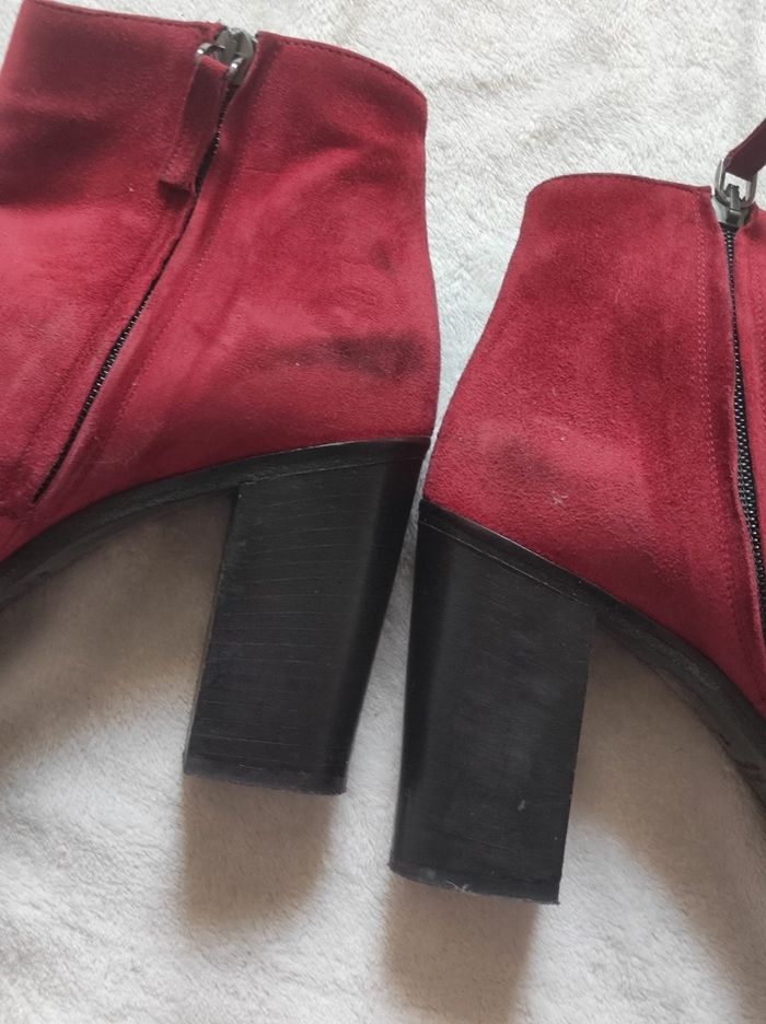 Bottines à talons rouge taille 38 - photo numéro 4