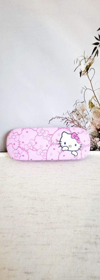 Étui à lunette Hello kitty rose