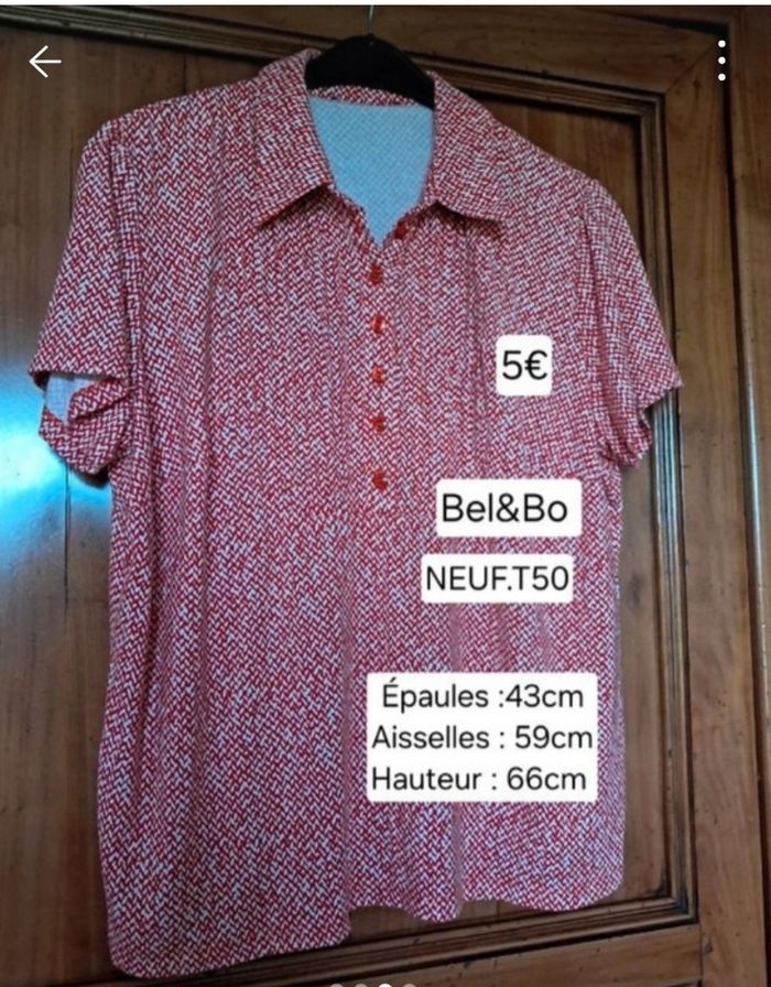 Chemisiers / polos NEUFS pour femme taille 50 - photo numéro 2