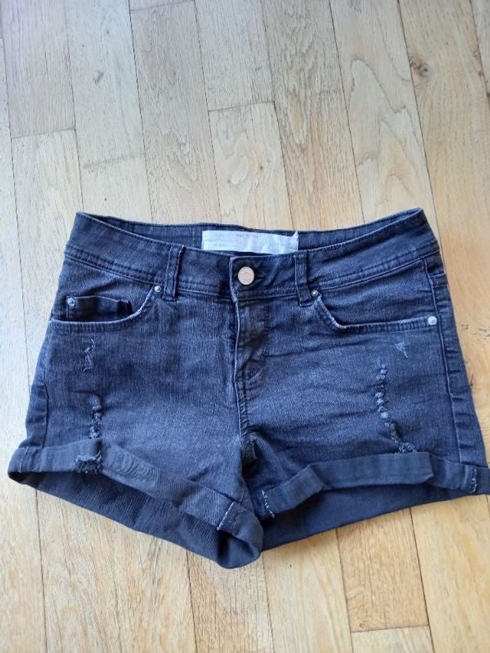 Short court jeans noir taille 36