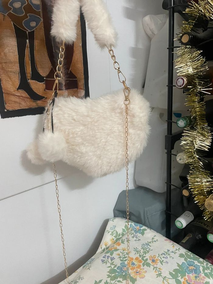 Sac à main élégant en fourrure synthétique avec poignée supérieure et bandoulière - photo numéro 6