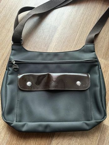 Sac longchamp en nylon et cuir