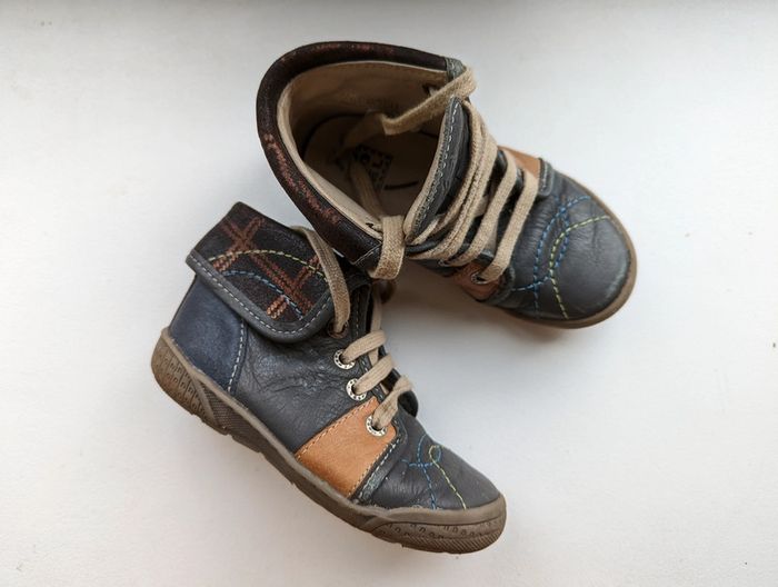 Chaussures montantes cuir bleu NOËL, Garçon – Taille 25 - photo numéro 7