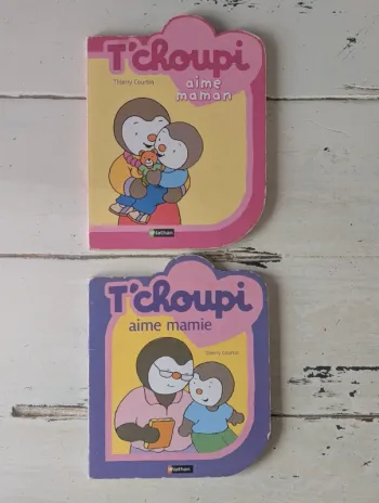 Lot 2 livres cartonnés Tchoupi – Tchoupi aime maman & Tchoupi aime mamie