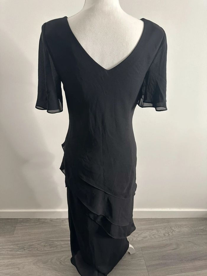 Robe noire à volants Vintage T38 - photo numéro 5