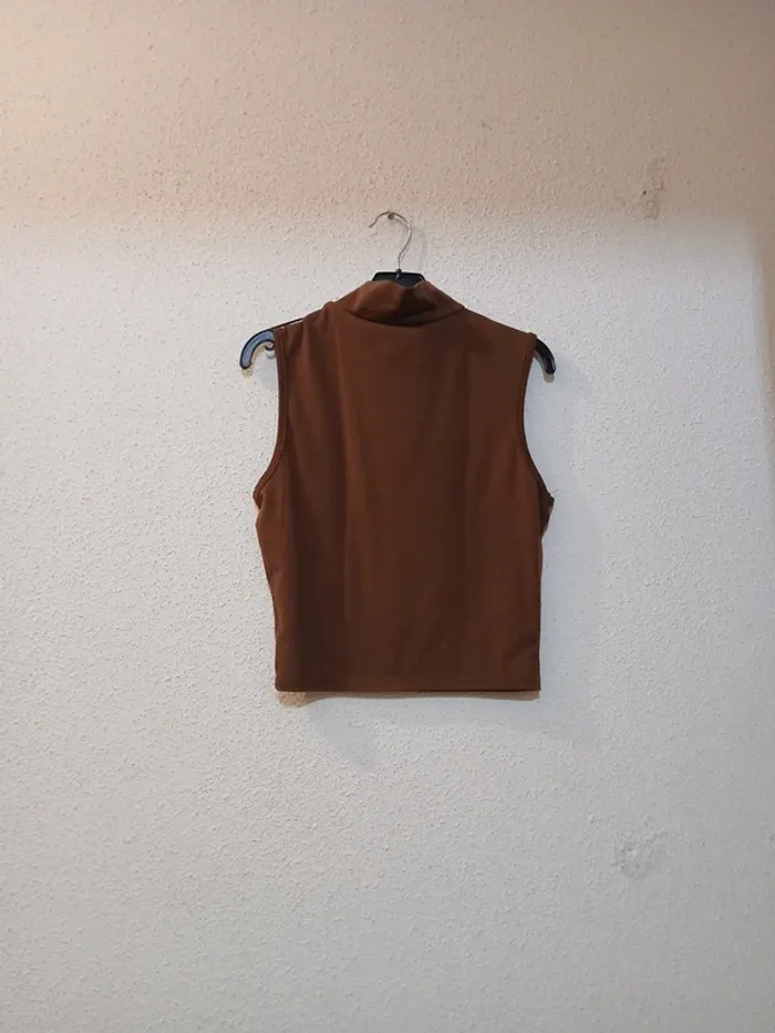 Top court femme basic marron " shein" taille xs - photo numéro 4