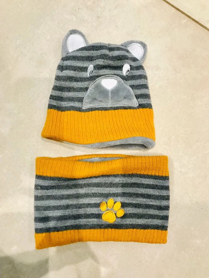 Ensemble bonnet et snood écharpe