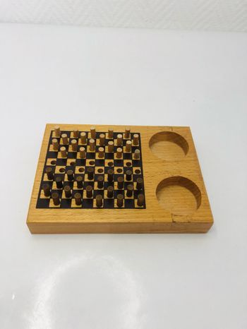 Jeu d’échecs de voyage en bois