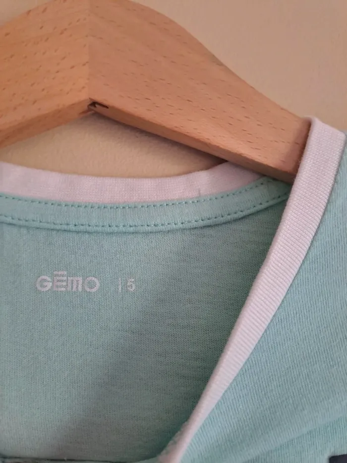 T-shirt garçon 5 ans gemo marine turquoise comme neuf - photo numéro 5