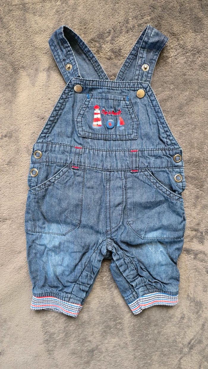Ensemble salopette en jean avec son polo - photo numéro 3