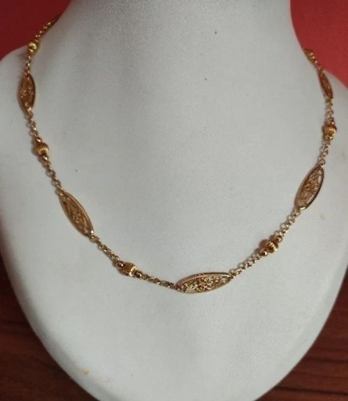 Collier filigrane plaqué or - photo numéro 5