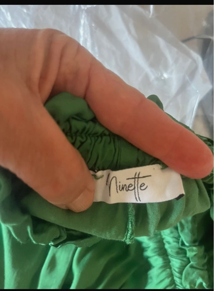 Pantalon fluide vert  large neuf - photo numéro 3