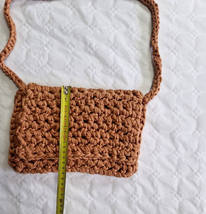 Sac à main à bandoulière , femme , en maille , fait main - photo numéro 4