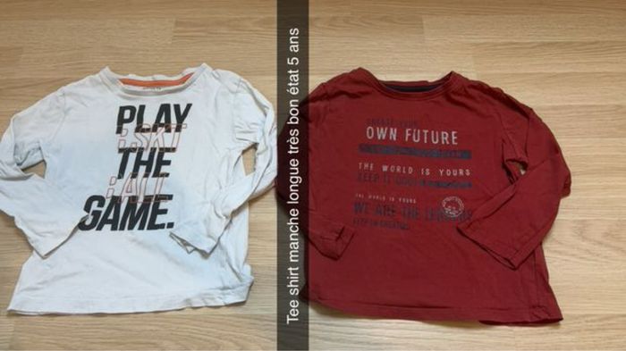 Lot deux tee shirt manche longue