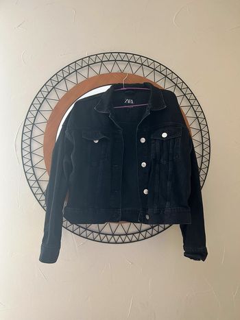 Femme 👩🏻 Veste en jean noir oversise zara taille XS