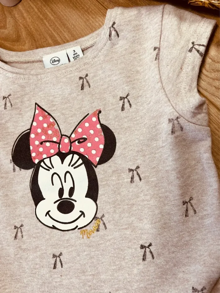 Taille 3 ans tenue 2 pièces fille Disney beige et noir * Minnie * 🩷 - photo numéro 2